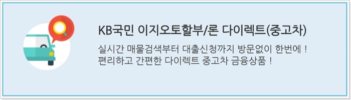 KB중고차대출- 국민카드 다이렉트 오토할부, 금리,수수료, 근저당권말소, 신용점수